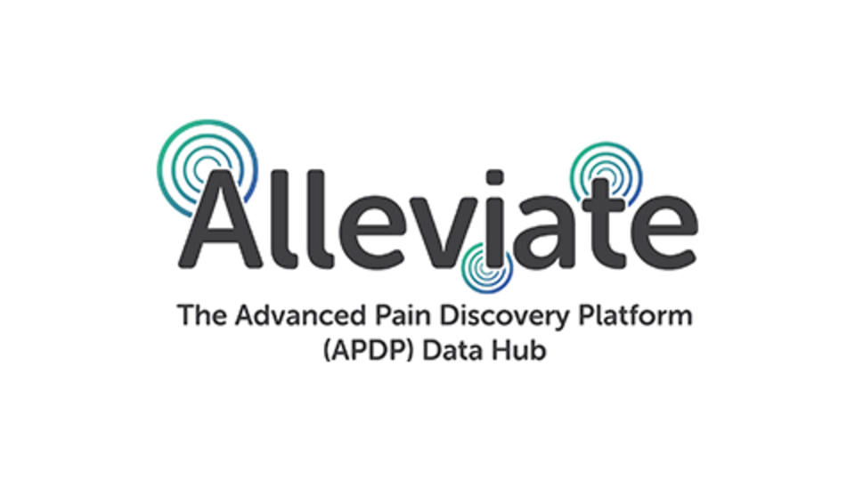 Text logo: Alleviate The Advanced Pain Discovery Platform (APDP) Data Hub
