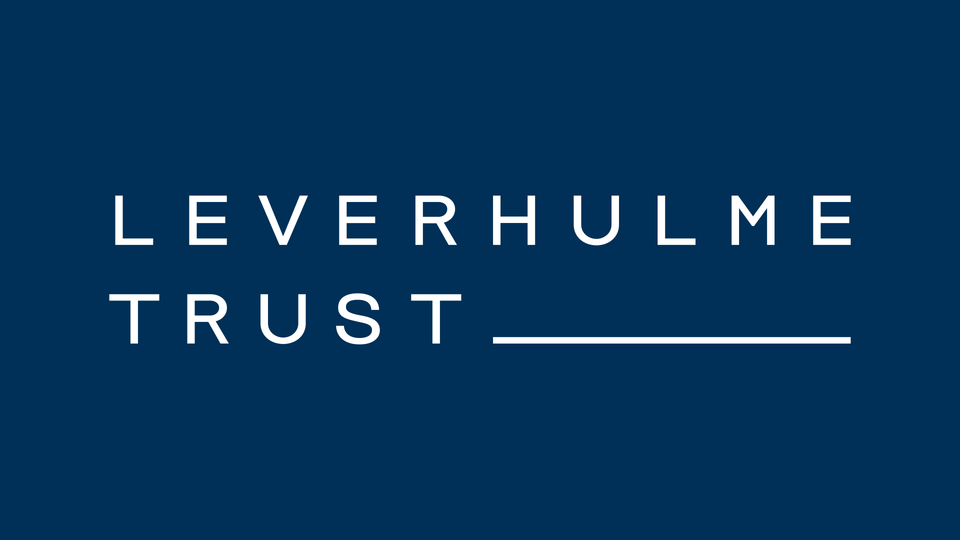 Leverhulme Trust logo on blue background