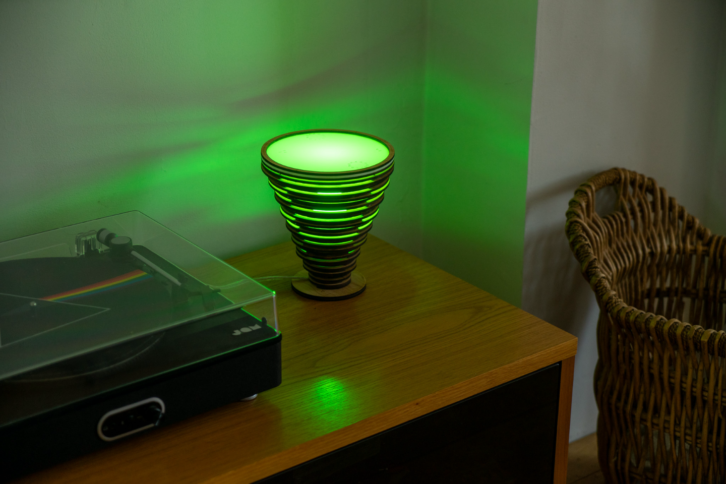 Image 1: Gardening Notification Received - a lamp showing a green light